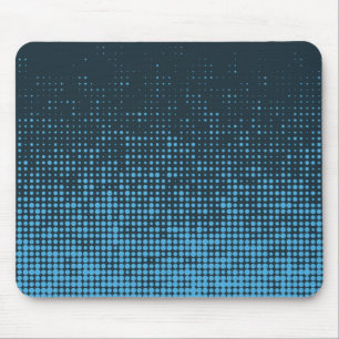 Blue, modern, retro, cool, trendy dot pattern muismat