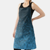 Blue, modern, retro, cool, trendy dot pattern schort (Insitu)