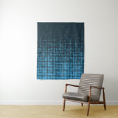 Blue, modern, retro, cool, trendy dot pattern wandkleed (In situ)