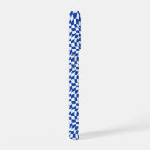 Blue modern retro swirl checkered (Côté droit)