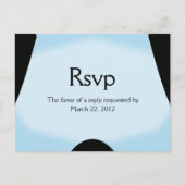 Blue Modern Save the Date Menu RSVP (Voorkant)