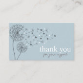 Blue Modern Script QR-code, dank u Visitekaartje (Voorkant)