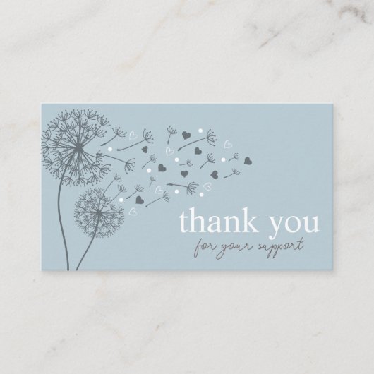 Blue Modern Script QR-code, dank u Visitekaartje (Voorkant)