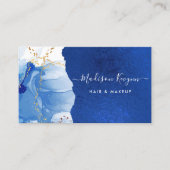 Blue Modern Waterverf Visitekaartje (Voorkant)