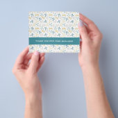 Blue Molecules Science Business Bedankt Flyer (Hand)