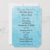 Blue Monkey Baby shower Het Een Jongen Uitnodiging (Achterkant)