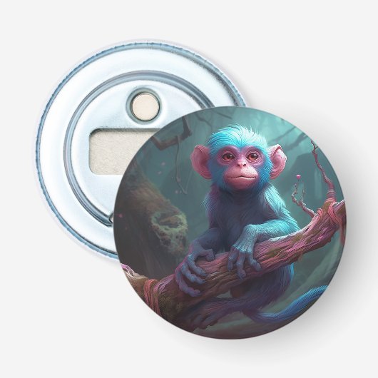 Blue Monkey Button Flesopener (Voorkant)