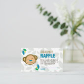 Blue Monkey Luier Raffle Ticket Informatiekaartje (Staand voorkant)