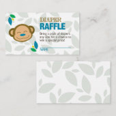 Blue Monkey Luier Raffle Ticket Informatiekaartje (Voorkant / Achterkant)