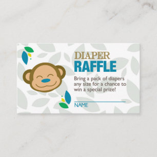 Blue Monkey Luier Raffle Ticket Informatiekaartje
