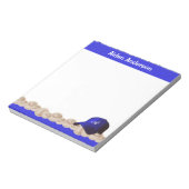 Blue Monogram Baseball Hat-laptop Notitieblok (Gedraaid)