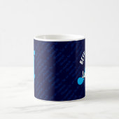 Blue Monogram BEST ROLE MODEL Custom Scripting Koffiemok (Center)