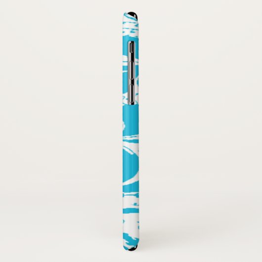 Blue Monogram iPhone Case (Achterkant/links)