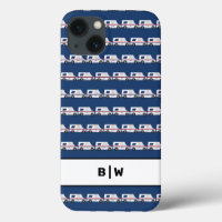 Blue Monogram Mail Carrier Postal Truck