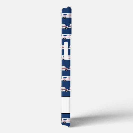 Blue Monogram Mail Carrier Postal Truck Case-Mate iPhone Case (Achterkant / Rechts)