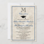 Blue Monogram met Classic College-opleiding Kaart (Voorkant)