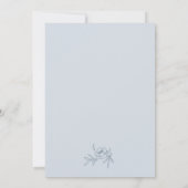 Blue Monogram Wedding Kaart (Achterkant)