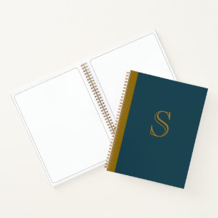 Blue Monogrammed Art Sketchbook Notitieboek Gift