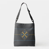 Blue Monogrammed Crossbody Tas (Achterkant)