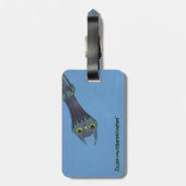 Blue Monster Bagagelabel (Achterkant verticaal)