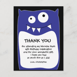 Blue Monster Bash - Hartelijk dank voor uw kaart (