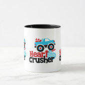 Blue Monster Truck Heart Crusher Valentijn Mok (Midden)