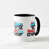 Blue Monster Truck Heart Crusher Valentijn Mok (Voorkant rechts)