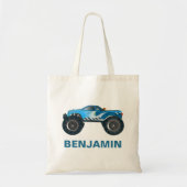 Blue Monster Truck Kinder Tote Bag (Voorkant)