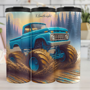 Blue Monster Truck Offroad Drive Thermosbeker