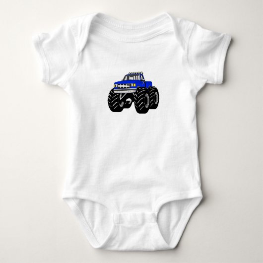 Blue Monster Truck Romper (Voorkant)