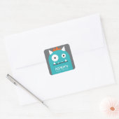Blue Monster Verjaardag Sticker (Envelop)