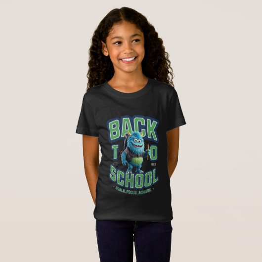 Blue Monster's Back-to-School Mission! T-shirt (Voorkant volledig)