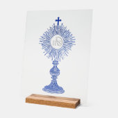 blue monstrance design catholic home decor (Angle)