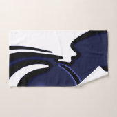 Blue Moon: Abstract blauw, wit & zwart Bad Handdoek (Handdoek)