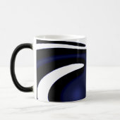 Blue Moon: Abstract blauw, wit & zwart Magische Mok (Links)