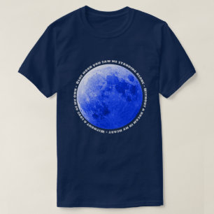 "Blue Moon" afbeelding en songtekst T-shirt