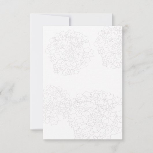 Blue Moon Art Hydrangea Mariage Réponses Cartes (Dos)