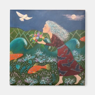 Blue Moon Bouquet Magneet