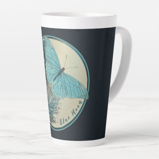 Blue Moon Butterfly Latte Mok (Rechterhoek)