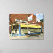 Blue Moon Diner Canvas Afdruk (Voorkant)