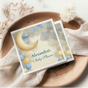 Blue Moon en Stars Baby shower Servet