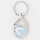 Blue Moon Heart Keychain (Voorkant)