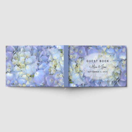 Blue Moon Hydrangea Custom Wedding Livre d'invité (Complet)