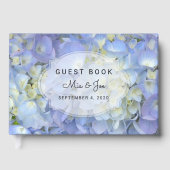 Blue Moon Hydrangea Custom Wedding Livre d'invité (Recto)