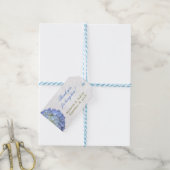 Blue Moon Hydrangea Floral Hartelijk dank Cadeaulabel (Met Touw)