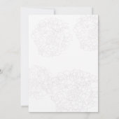Blue Moon Hydrangea Wedding Invitation Kaart (Achterkant)