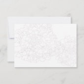 Blue Moon Hydrangea Wedding RSVP Cartes de menu (Dos)