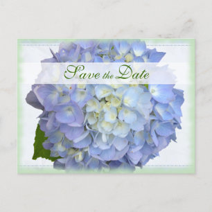 Blue Moon Hydrangea Wedding Save the Date Briefkaa Aankondigingskaart