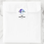 Blue Moon Kaarslabels Vierkante Sticker (Tas)