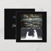 Blue Moon Kerstmis Vlamkaart Bedankkaart (Voorkant / Achterkant)